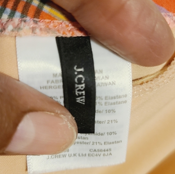 J. Crew | Pink Madras Plaid Tie-Shoulder V-Neck One-Piece Swimsuit (Size 16) - Picture 3 of 15